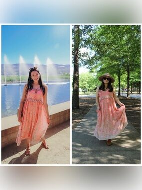 princess polly baby blue dress Summer Women Boho Sleeveless Printed Short Dress main image 1